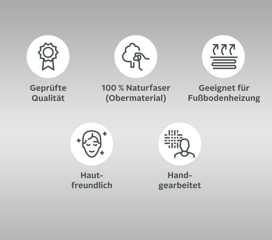 My home Vloerkleed Ibiza Jute-tapijt omkeerbaar tapijt handgeweven natuurlijke vezel Boho-stijl