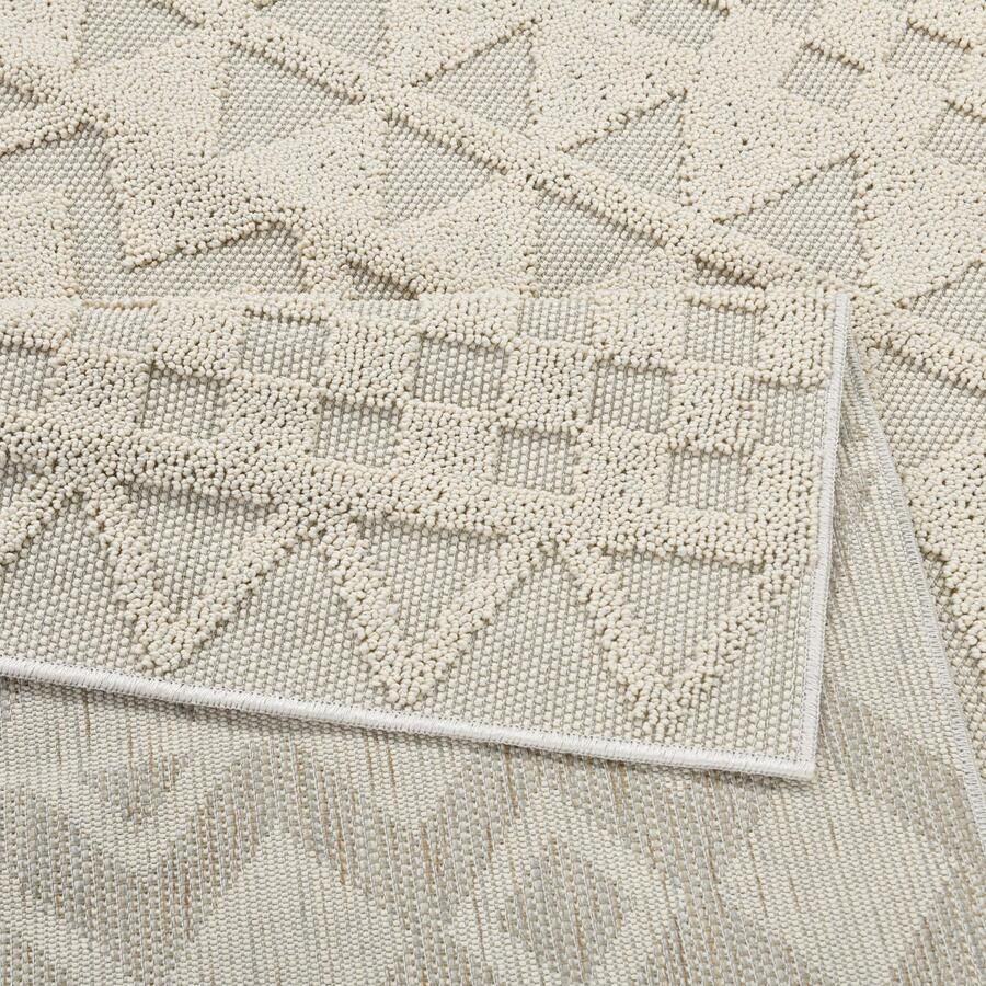 My home Vloerkleed Juliane Outdoor ook voor keuken of eetkamer Hoog-laag structuur boho geschikt voor buiten balkon terras camping