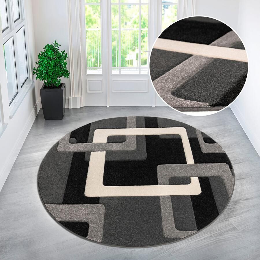 My home Vloerkleed Maxim Reliëfeffect korte pool 3D-design