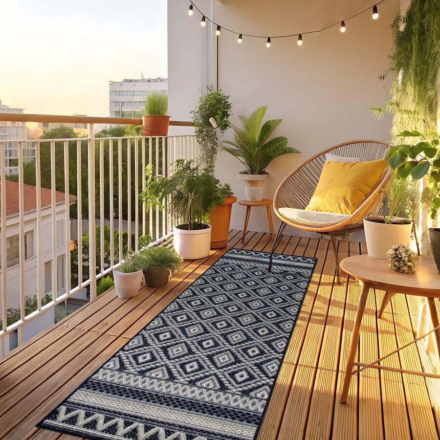 My home Vloerkleed Toronto is ook als loper verkrijgbaar Geschikt voor binnen en buiten sisal-look weerbestendig & uv-bestendig boho