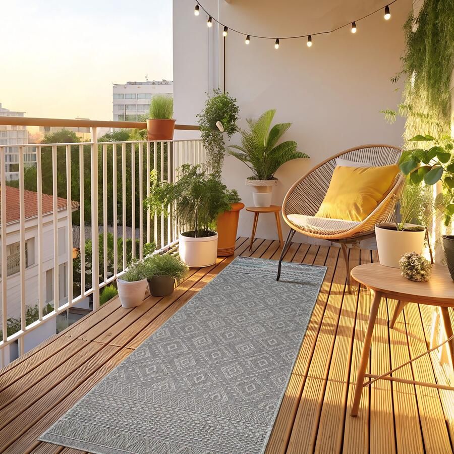 My home Vloerkleed Toronto is ook als loper verkrijgbaar Geschikt voor binnen en buiten sisal-look weerbestendig & uv-bestendig boho