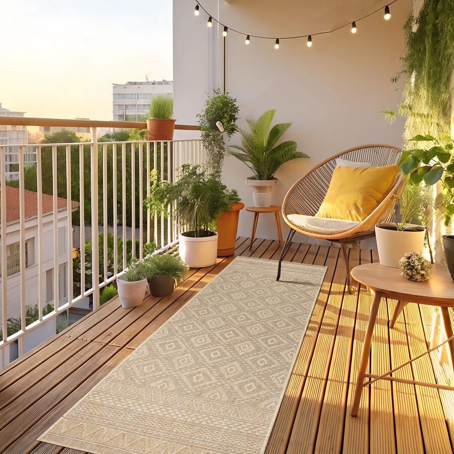 My home Vloerkleed Toronto is ook als loper verkrijgbaar Geschikt voor binnen en buiten sisal-look weerbestendig & uv-bestendig boho