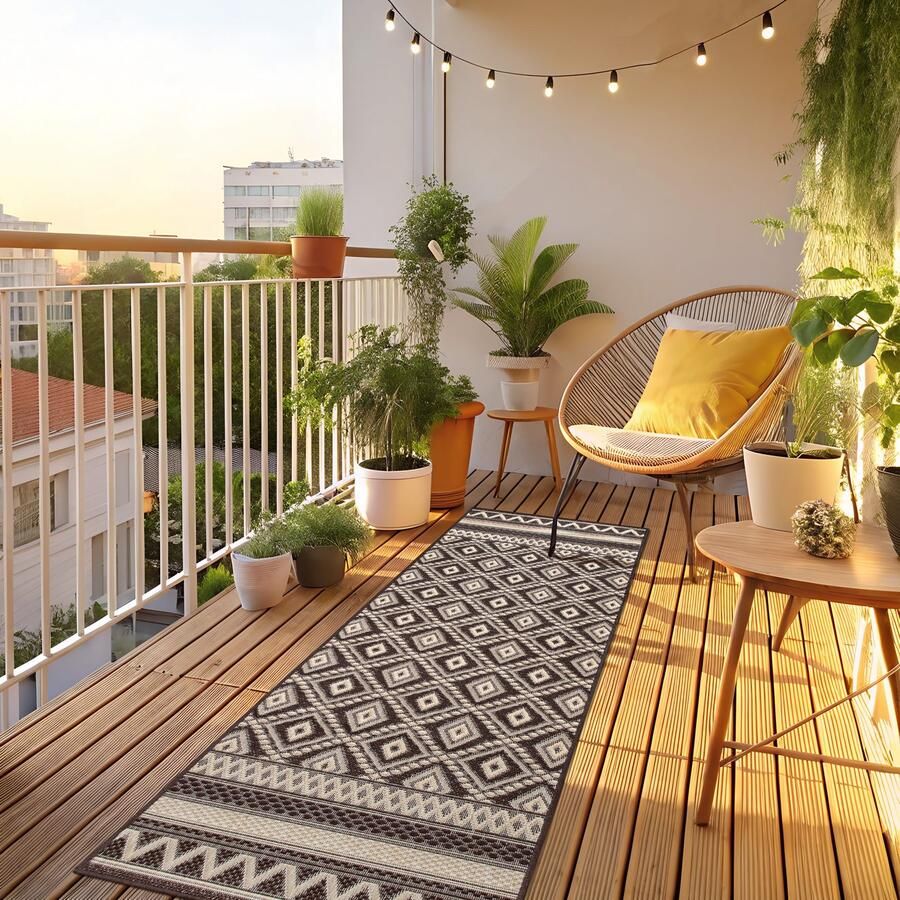 My home Vloerkleed Toronto is ook als loper verkrijgbaar Geschikt voor binnen en buiten sisal-look weerbestendig & uv-bestendig boho