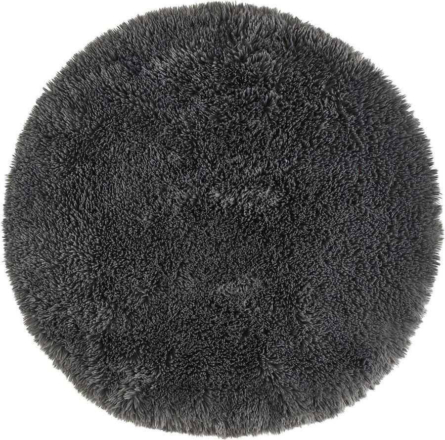 My home Zitkussen Alpa set van 4 Zitkussen kunstbont rond Ø 34 cm effen zeer zacht wasbaar