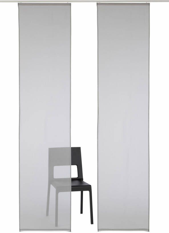 My home Paneelgordijn Xanten set van 2 met bevestigingsmateriaal breedte 57 cm roomdivider modern