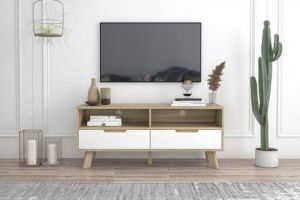 Artistiq Living Artistiq TV-meubel 'Gonzalo' 140cm kleur Naturel Wit