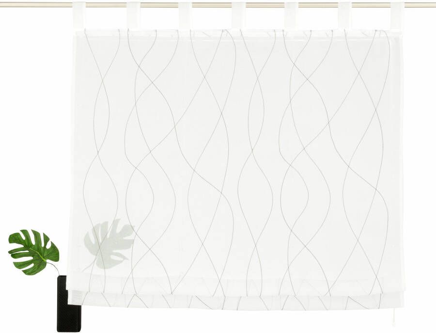 My home Vouwgordijn Transparant voile polyester (1 stuk)