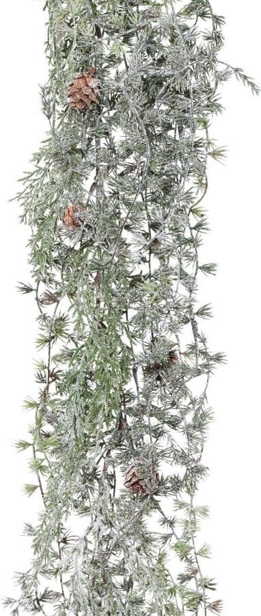 My home Winterse kunstplant Kerstversiering kerstguirlande Guirlande frozen lengte 180 cm