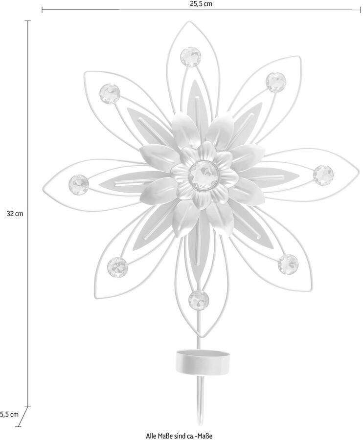 Myflair Möbel & Accessoires Wandkandelaar Billala zilverkleurig modern landhuis shabby chic zilverkleur (set 4-delig)