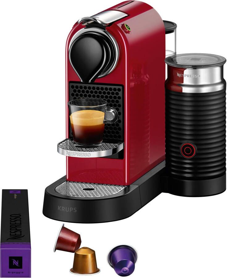 Nespresso Koffiecapsulemachine XN761B CitiZ & Milk van Krups inclusief aeroccino melkopschuimer welkomstpakket met 14 capsules - Foto 4