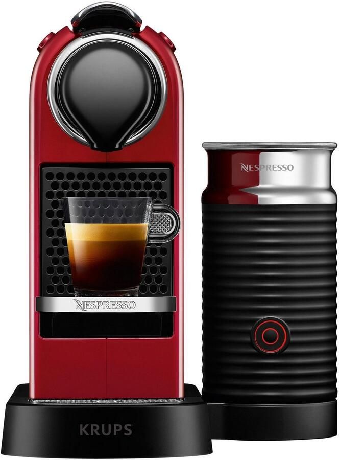 Nespresso Koffiecapsulemachine XN761B CitiZ & Milk van Krups inclusief aeroccino melkopschuimer welkomstpakket met 14 capsules - Foto 3