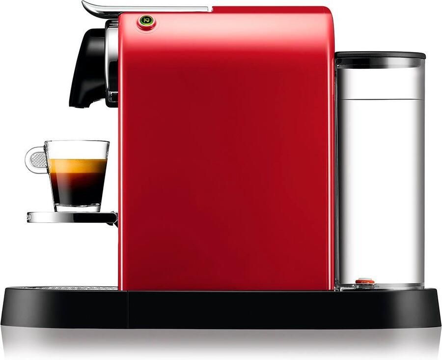 Nespresso Koffiecapsulemachine XN761B CitiZ & Milk van Krups inclusief aeroccino melkopschuimer welkomstpakket met 14 capsules