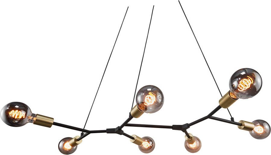 Nordlux Josefine hanglamp | zevenlichts | E27 | in hoogte verstelbaar | zwart
