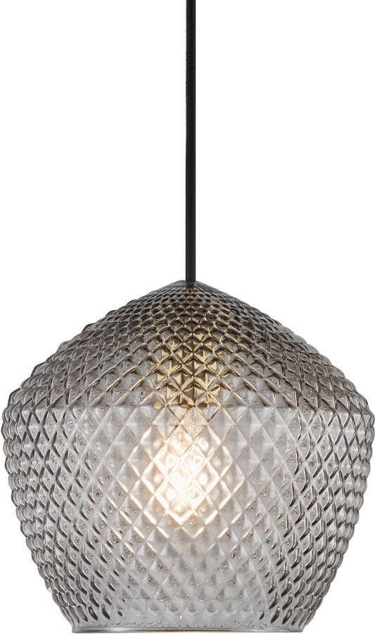 Nordlux Hanglamp ORBIFORM Hanglamp structuur glas kap messing applicatie