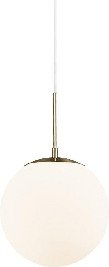 Nordlux Hanglamp Grant Hanglamp met de mond geblazen glas messing stijl