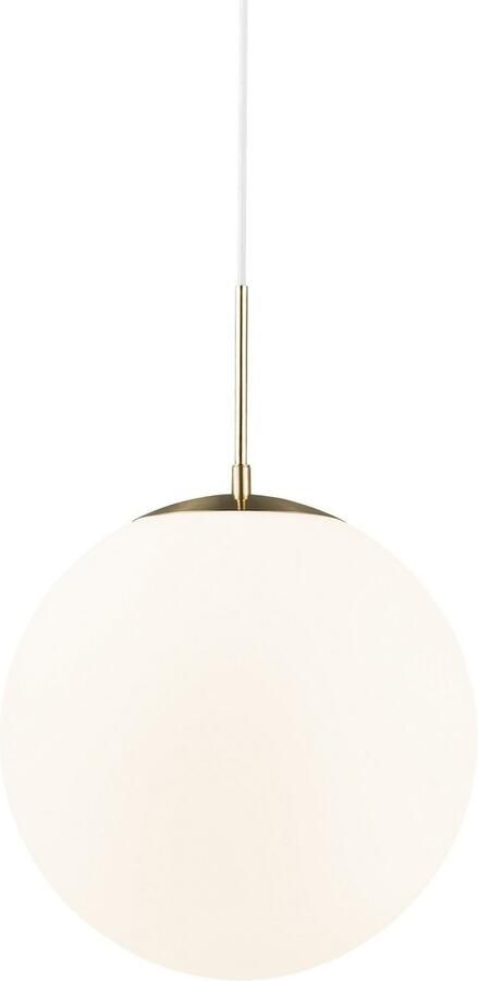 Nordlux Hanglamp Grant Hanglamp met de mond geblazen glas messing stijl