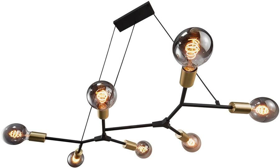 Nordlux Josefine hanglamp | zevenlichts | E27 | in hoogte verstelbaar | zwart - Foto 2