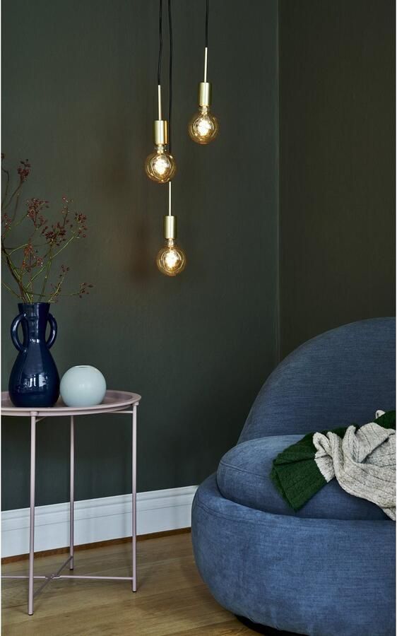 Nordlux Hanglamp Paco Messing ⌀22 6cm 3xe27