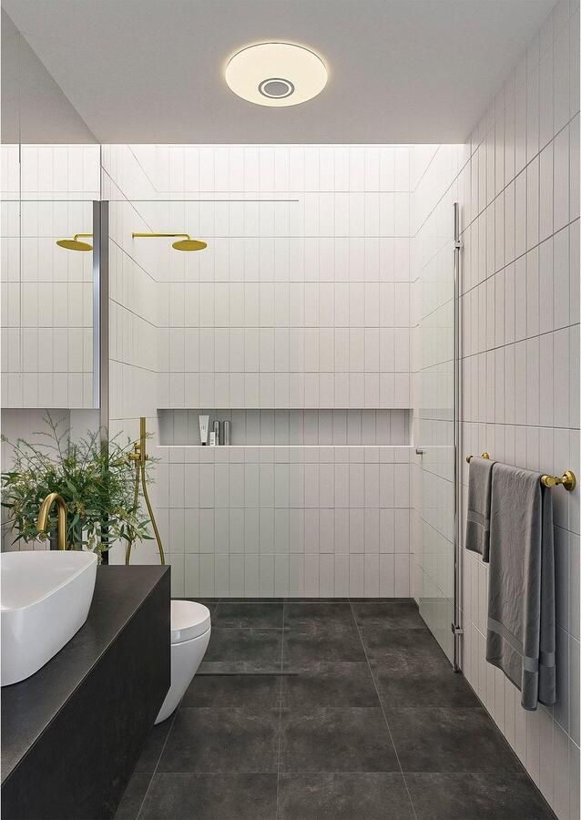 Nordlux Led-plafondlamp Djay Smart Color Slim gebruik voor licht en muziek koudwit tot warmwit licht (1 stuk)