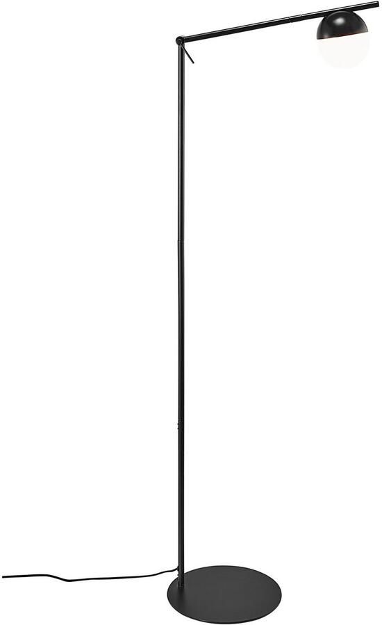 Nordlux Staande lamp CONTINA Textiel kabel met de mond geblazen opaal glas