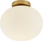 Nordlux Plafondlamp Alton Opaalglas met messing behuizing - Thumbnail 1
