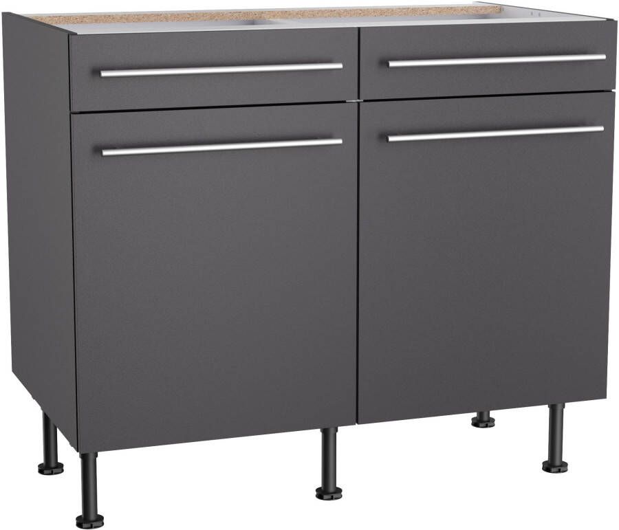 OPTIFIT Onderkast Bern2 Breedte 100 cm 2 deuren 2 lades 1 legplank