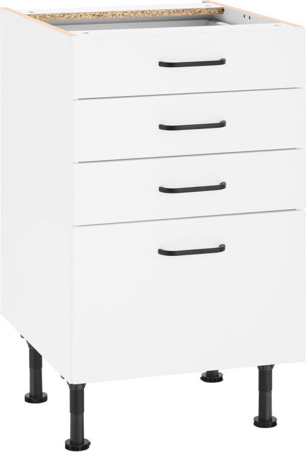 OPTIFIT Onderkast Elga met soft-close functie in hoogte verstelbare poten breedte 50 cm