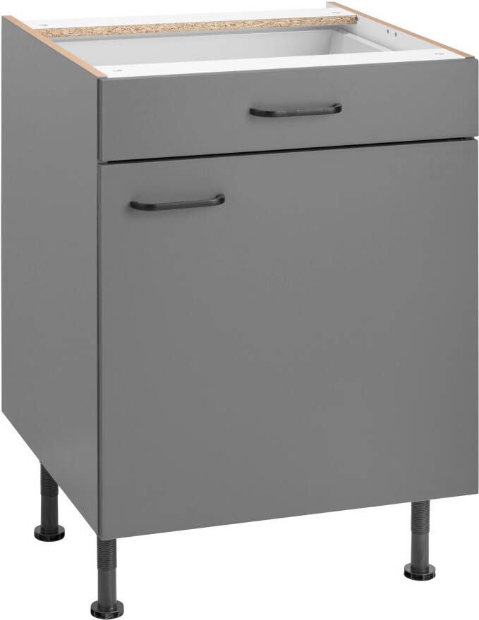 OPTIFIT Onderkast Elga met soft-closefunctie volledig uittrekbare lade metalen handgrepen breedte 60 cm