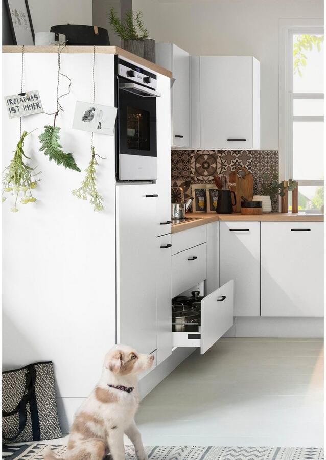 OPTIFIT Apothekerskast Elga met soft-close-functie in hoogte verstelbare poten breedte 30 cm