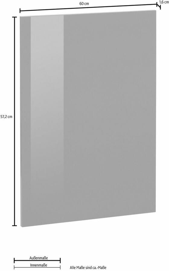 OPTIFIT Frontstrook Bern voor deels integreerbare inbouwvaatwasser hoogte 57 2 cm