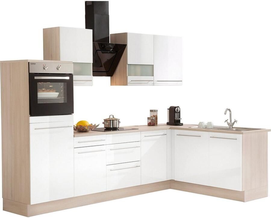 OPTIFIT Hangend kastje met glasdeur Bern Breedte 50 cm front met melkglas-inzet met metalen greep