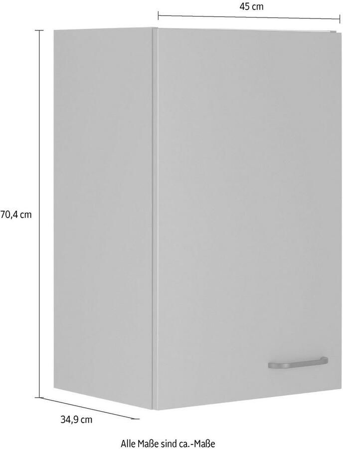 OPTIFIT Hangend kastje Elga met soft-closefunctie en metalen greep breedte 45 cm