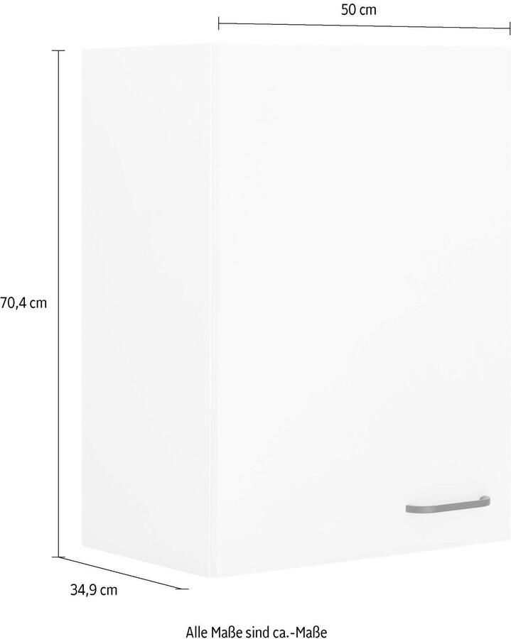 OPTIFIT Hangend kastje Elga met soft-closefunctie en metalen greep breedte 50 cm