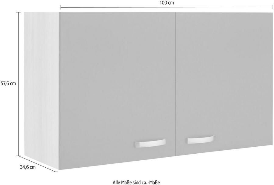 OPTIFIT Hangend kastje Faro met metalen handgrepen breedte 100 cm