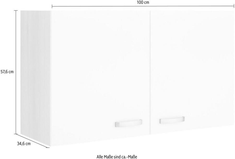 OPTIFIT Hangend kastje Faro met metalen handgrepen breedte 100 cm