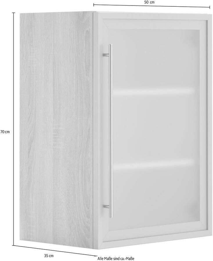 OPTIFIT Hangend kastje met glasdeur breedte 50 cm