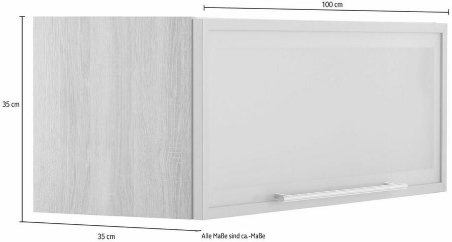 OPTIFIT Hangend kastje met klep breedte 100 cm