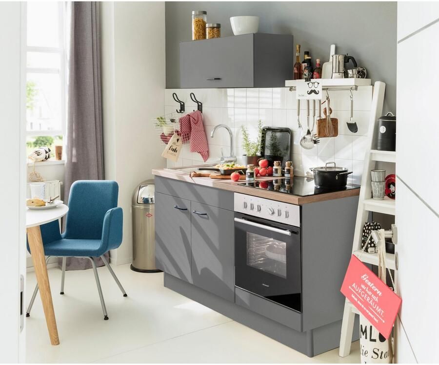 OPTIFIT Hangend kastje met klep Elga rijd 90 cm met metalen handgreep en 1 klep