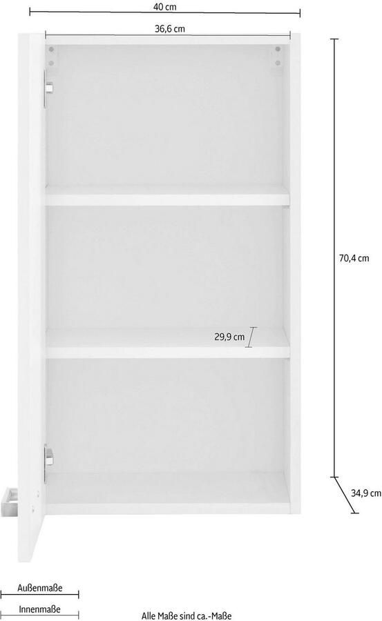 OPTIFIT Hangend kastje Parma Breedte 40 cm