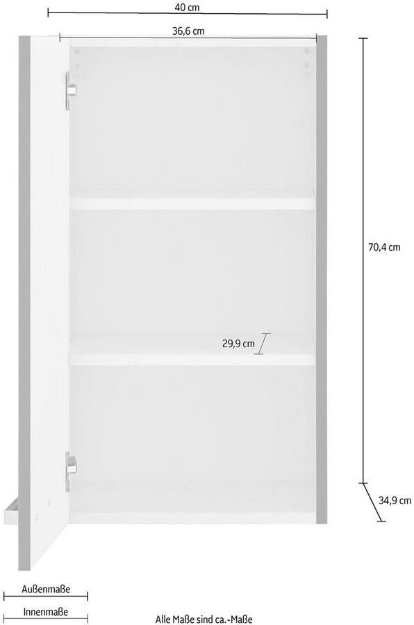 OPTIFIT Hangend kastje Parma Breedte 40 cm