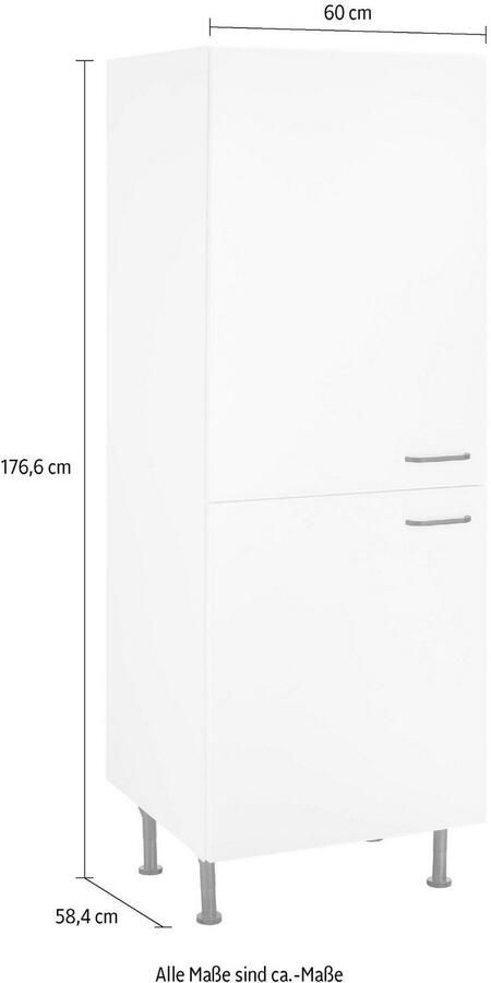 OPTIFIT Hoge kast Elga met soft-close-functie in hoogte verstelbare poten breedte 60 cm