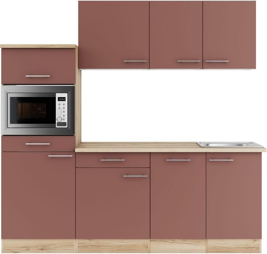 OPTIFIT Keuken Bella Breedte 210 cm optioneel met elektrische apparaten