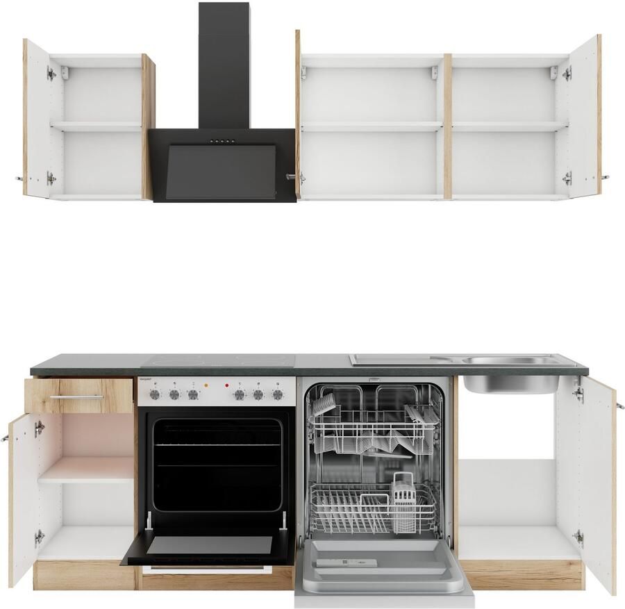 OPTIFIT Keuken Bella Breedte 210 cm optioneel met elektrische apparaten