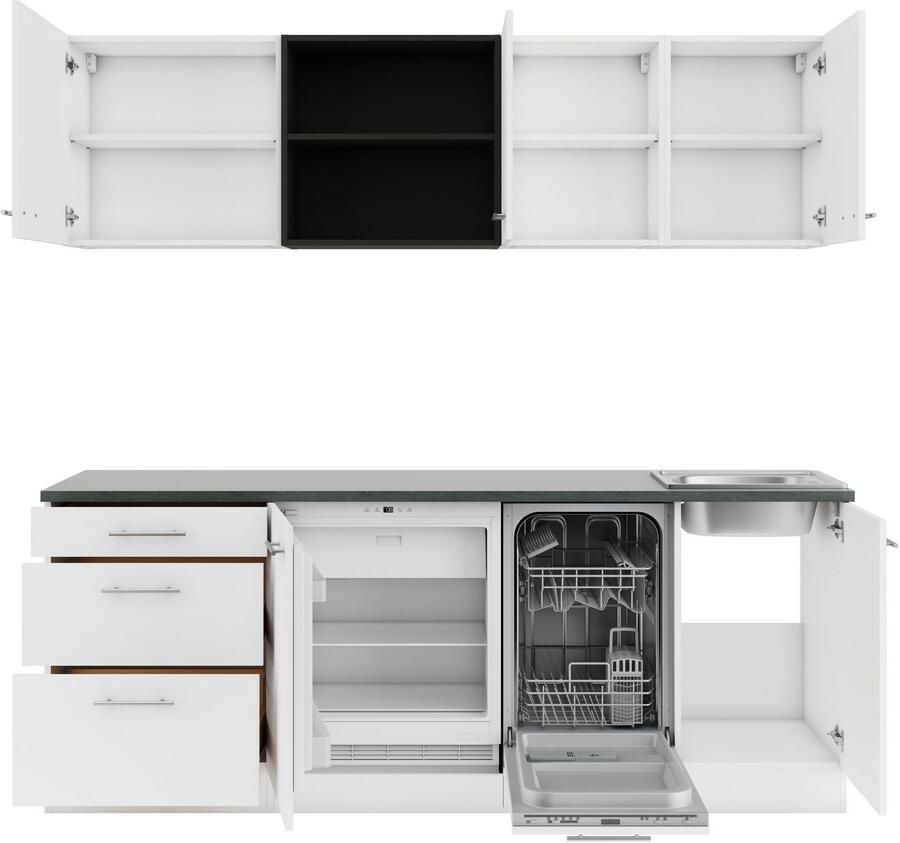 OPTIFIT Keuken Bella Breedte 210 cm optioneel met elektrische apparaten