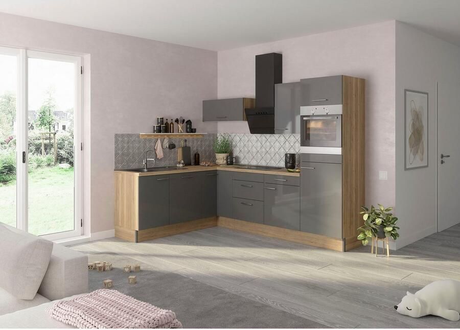 OPTIFIT Keuken Klara 200 x 270 cm breed optioneel met elektrische apparaten