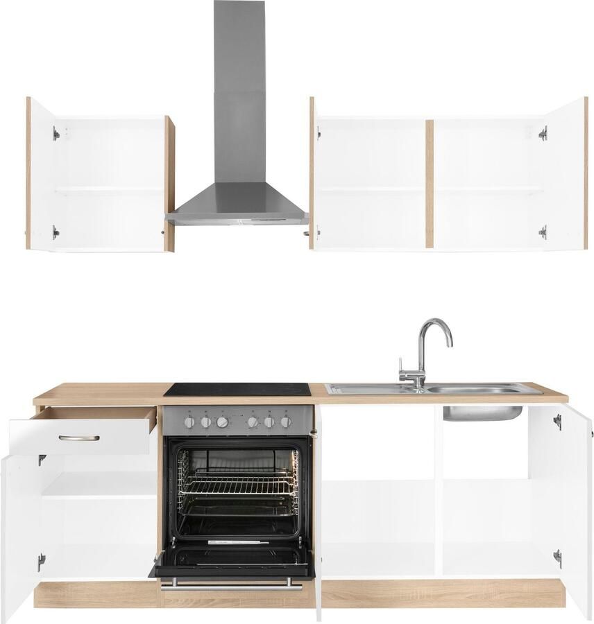 OPTIFIT Keukenblok Parare zonder elektrische apparaten breedte 210 cm