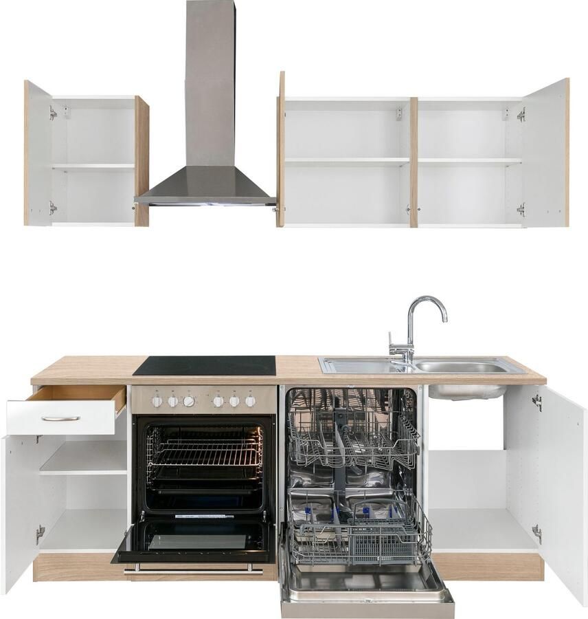 OPTIFIT Keukenblok Parare zonder elektrische apparaten breedte 210 cm