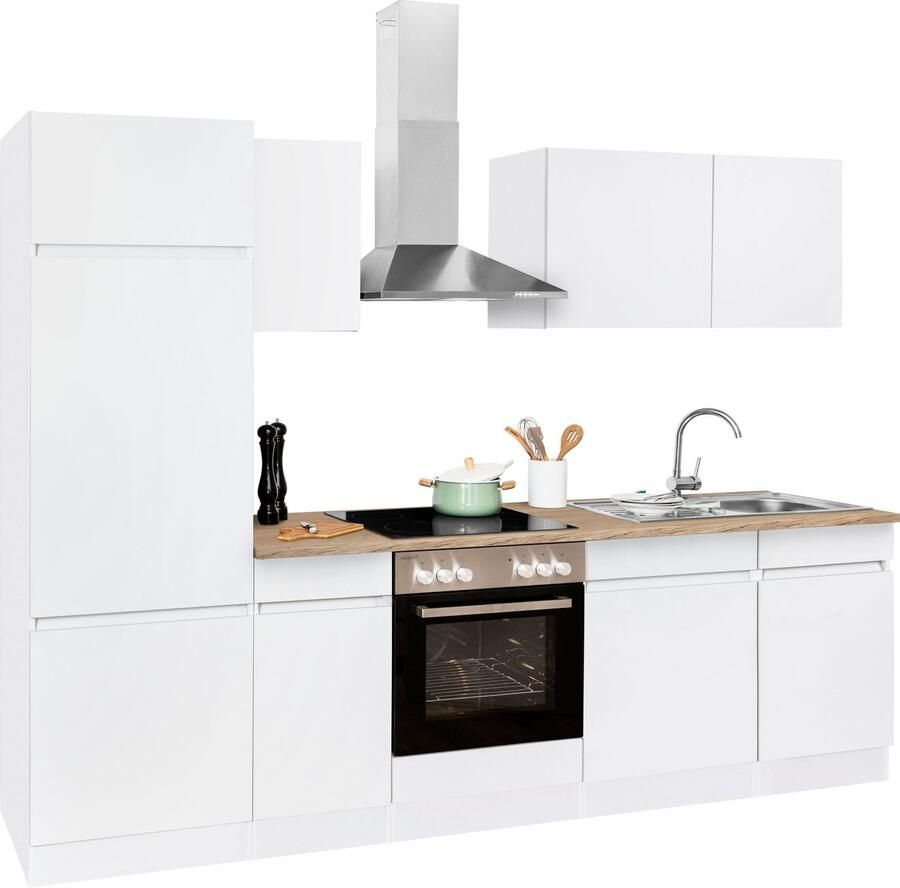 OPTIFIT Keukenblok Roth Breedte 270 cm optioneel met elektrische apparaten met push-to-open functie