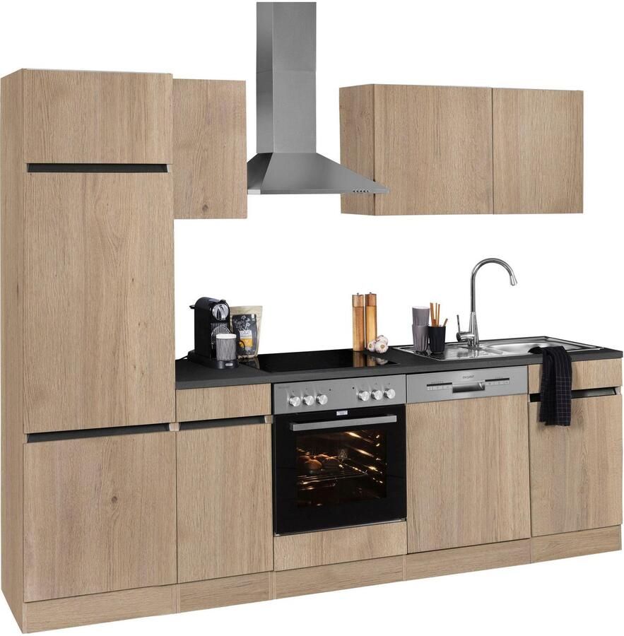 OPTIFIT Keukenblok Roth Breedte 270 cm optioneel met elektrische apparaten met push-to-open functie