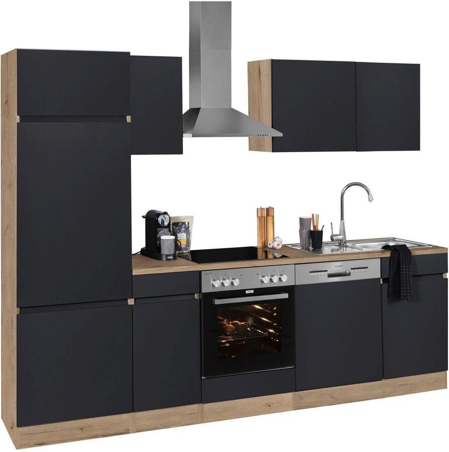 OPTIFIT Keukenblok Roth Breedte 270 cm optioneel met elektrische apparaten met push-to-open functie